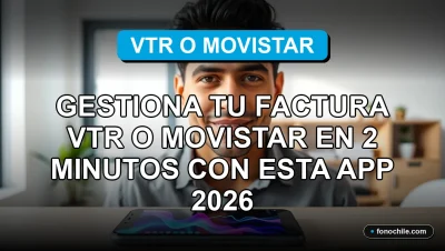 Aplicación móvil para gestionar facturas de VTR y Movistar en Chile de forma rápida y segura.