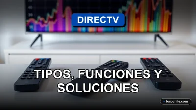 Guía completa de los controles remotos DIRECTV 2026, mostrando sus diferentes tipos y funciones sobre una mesa moderna.