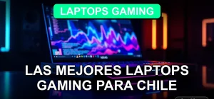 Las mejores laptops para gaming en Chile 2026 sobre un escritorio moderno con iluminación RGB ciberpunk.