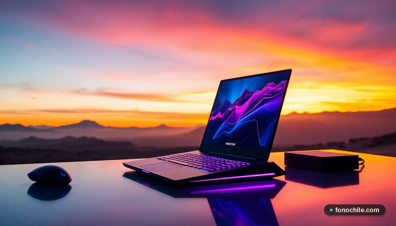 Laptop gamer de última generación 2026 con iluminación RGB en Chile