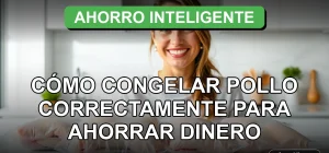 Guía práctica para congelar pollo correctamente y ahorrar dinero en el supermercado, técnicas de almacenamiento de alimentos.