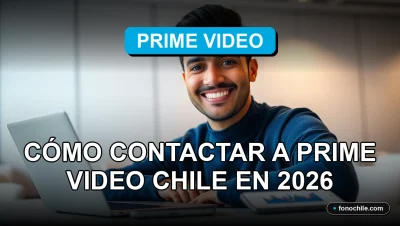 Guía para contactar servicio al cliente de Prime Video Chile en 2026, persona sonriente en oficina moderna.
