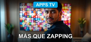 Guía definitiva de aplicaciones para televisores inteligentes en Chile, mostrando una interfaz moderna y colorida en la pantalla.