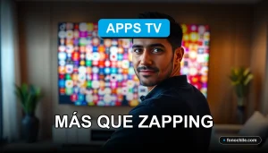 Guía definitiva de aplicaciones para televisores inteligentes en Chile, mostrando una interfaz moderna y colorida en la pantalla.