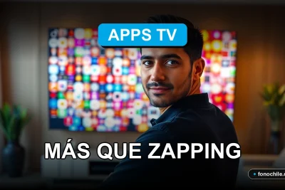 Guía definitiva de aplicaciones para televisores inteligentes en Chile, mostrando una interfaz moderna y colorida en la pantalla.