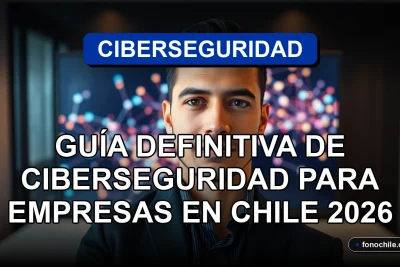 Guía de ciberseguridad para empresas chilenas mostrando un experto en un entorno corporativo moderno