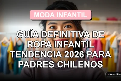 Guía de moda infantil tendencia 2026 para padres chilenos, mostrando ropa colorida y moderna para niños.