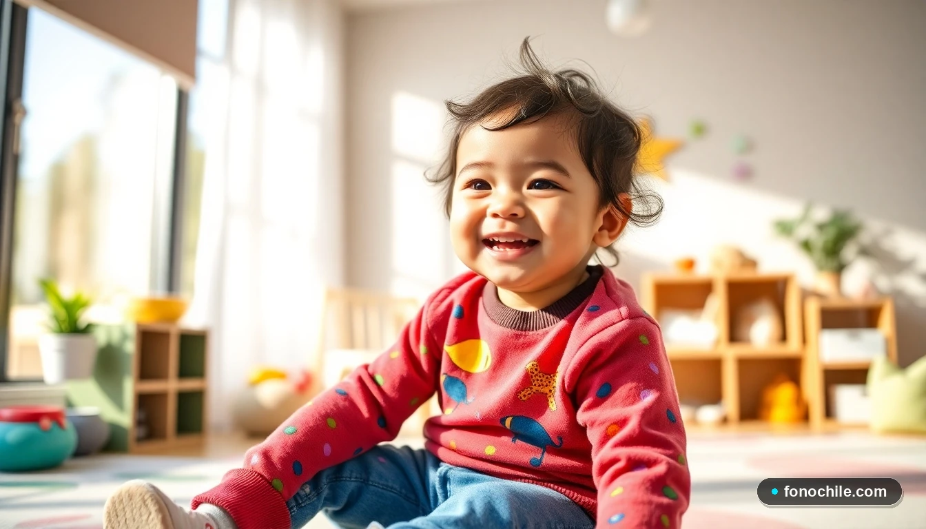 Niño pequeño vistiendo ropa infantil de moda y cómoda en Chile, tendencias 2026
