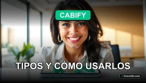 Guía de los diferentes servicios de Cabify disponibles en Chile en 2026, mostrando la aplicación en un teléfono inteligente.
