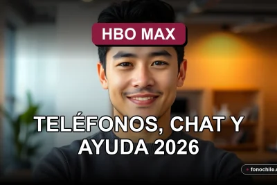 Soporte técnico de HBO Max en Chile, servicio al cliente disponible por chat y teléfono.