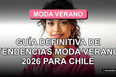 Guía de tendencias de moda para el verano 2026 en Chile, mostrando un look fresco y moderno.