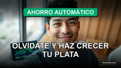 Una aplicación de ahorro automático muestra gráficos de crecimiento financiero en una tablet sobre un escritorio moderno.