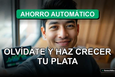 Una aplicación de ahorro automático muestra gráficos de crecimiento financiero en una tablet sobre un escritorio moderno.