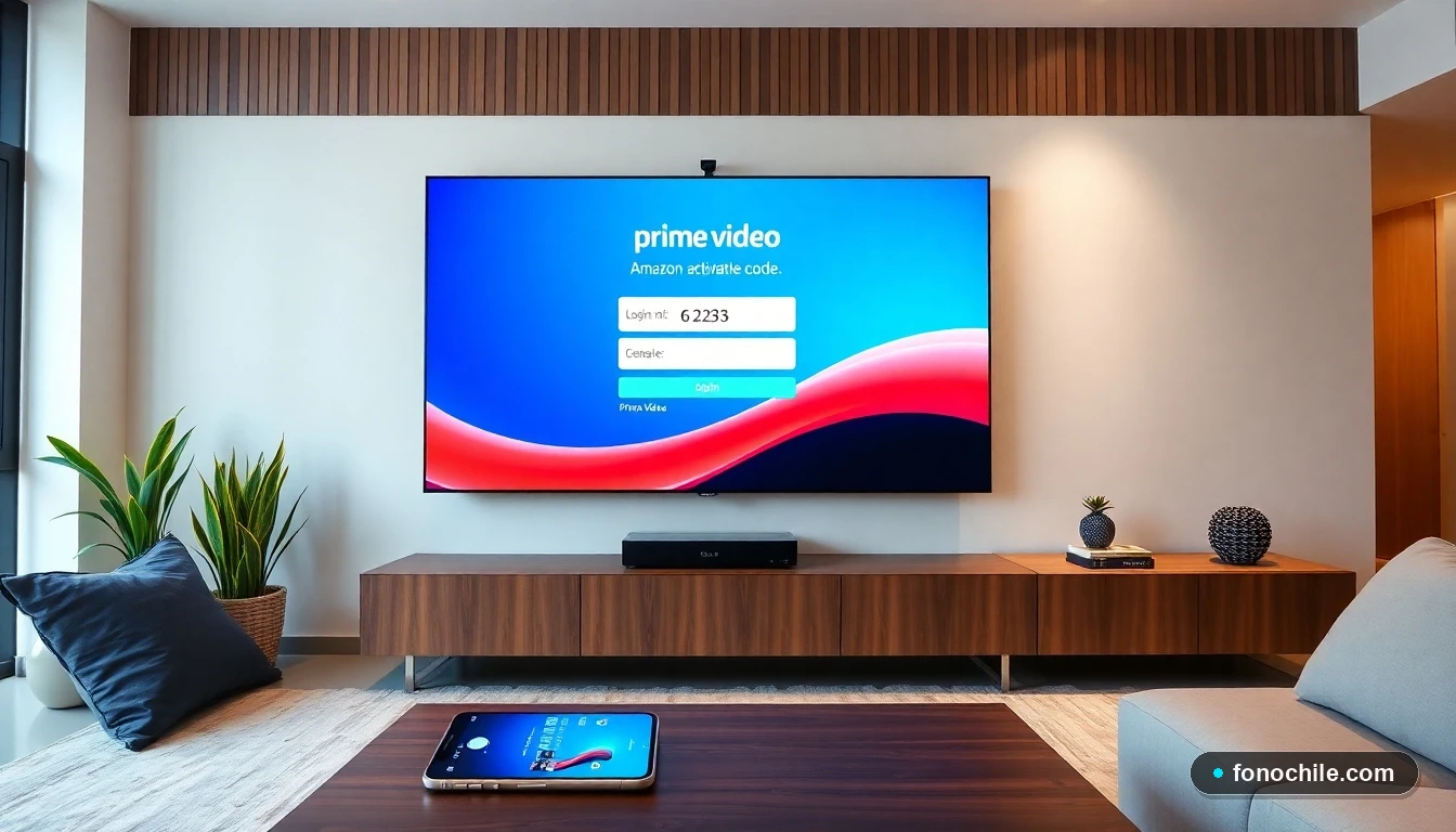 Activar Amazon Prime Video en una Smart TV LG en el living de una casa en Chile