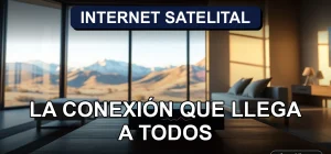 Internet satelital de alta velocidad en Chile, conexión confiable en cualquier lugar del país, gráficos de datos abstractos en pantalla.