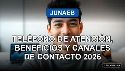 Atención al beneficiario de Junaeb Chile 2026, contacto telefónico y beneficios estudiantiles.