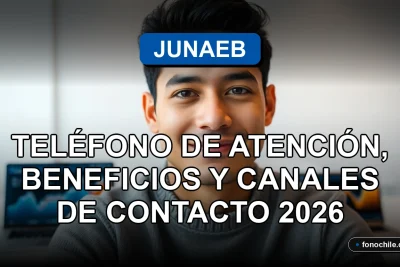 Atención al beneficiario de Junaeb Chile 2026, contacto telefónico y beneficios estudiantiles.