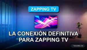Fibra óptica de Zapping TV en un living moderno en Chile, conexión ultrarrápida para ver televisión sin interrupciones.