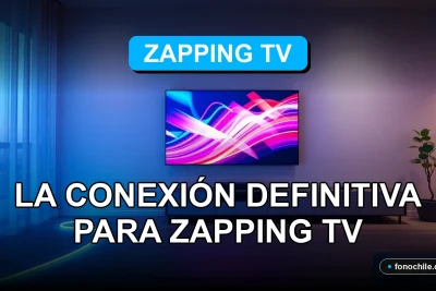 Fibra óptica de Zapping TV en un living moderno en Chile, conexión ultrarrápida para ver televisión sin interrupciones.