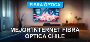 Fibra óptica de alta velocidad en un hogar moderno en Chile, conexión estable y rápida.