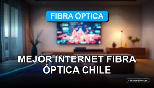 Fibra óptica de alta velocidad en un hogar moderno en Chile, conexión estable y rápida.