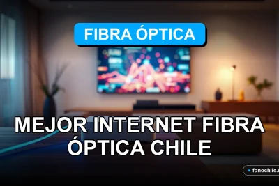 Fibra óptica de alta velocidad en un hogar moderno en Chile, conexión estable y rápida.
