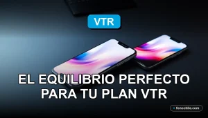 Los mejores celulares de gama media del 2026 para clientes VTR en Chile, mostrando pantallas con gráficos abstractos.