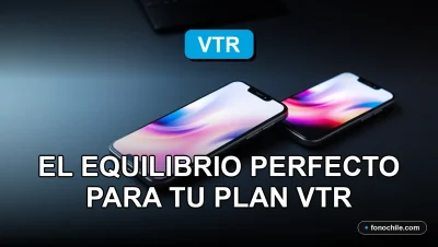 Los mejores celulares de gama media del 2026 para clientes VTR en Chile, mostrando pantallas con gráficos abstractos.