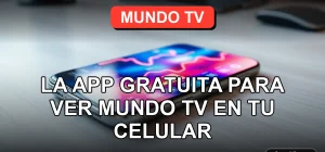 Aplicación Mundo Go en un teléfono inteligente mostrando gráficos de colores, sobre un escritorio moderno.