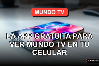 Aplicación Mundo Go en un teléfono inteligente mostrando gráficos de colores, sobre un escritorio moderno.