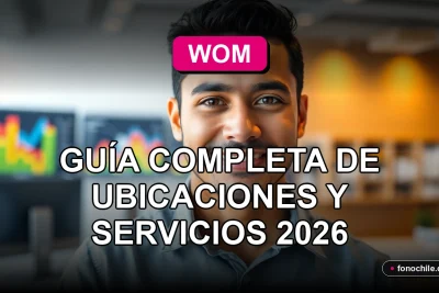 Oficinas de atención al cliente WOM en Chile, mostrando un espacio moderno y servicio personalizado.