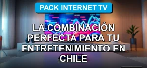 Pack Internet TV de Claro Chile en un living moderno con televisor y smartphone mostrando gráficos abstractos.