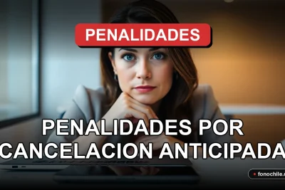 Concepto visual de penalidades por cancelación anticipada de contrato de servicios.