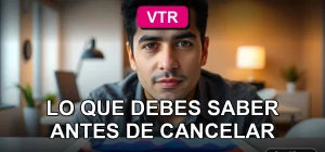 Hombre revisando contrato de servicios VTR y penalización por cancelación anticipada en 2026