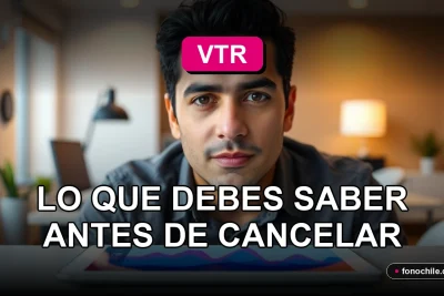 Hombre revisando contrato de servicios VTR y penalización por cancelación anticipada en 2026