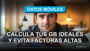 Hombre calculando su plan de datos móviles ideal para evitar gastos excesivos en su factura telefónica.