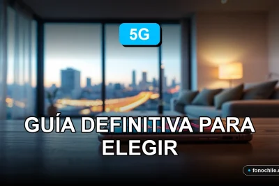 Guía comparativa de planes 5G en Chile para el año 2026, mostrando cobertura y tecnología de red.