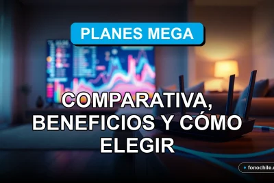Comparativa visual de los planes de internet Planes Mega para el año 2026 mostrando beneficios y velocidad en un entorno moderno.