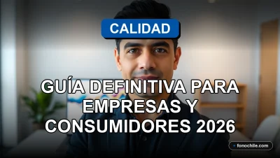 Guía de procesos de calidad para empresas y consumidores en Chile, mostrando análisis de datos en pantalla.