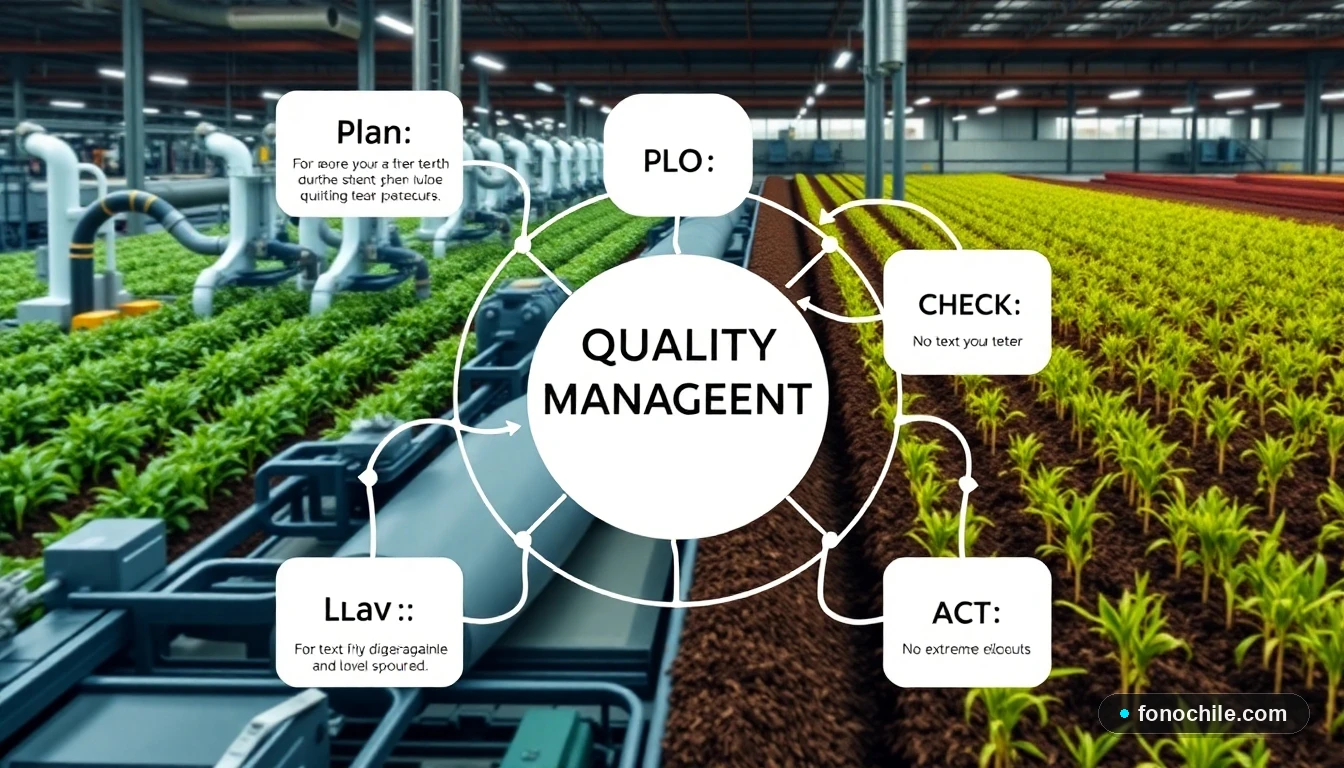 Infografía de procesos de calidad PDCA aplicados a la industria chilena