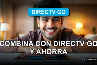 Promoción de telefonía móvil en Chile 2026 combinada con DIRECTV GO para ahorrar en entretenimiento.
