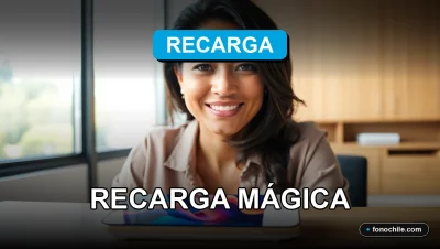 Una mujer latina sonriendo con confianza, con un teléfono móvil y un router moderno sobre un escritorio de madera clara, mostrando gráficos abstractos de colores en las pantallas.