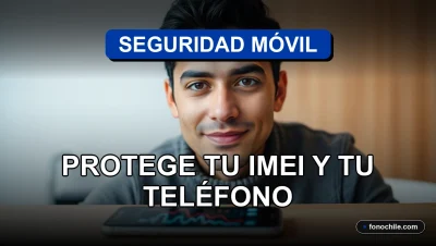 Hombre hispano en Chile consultando sobre seguridad móvil y protección del IMEI de su teléfono inteligente.