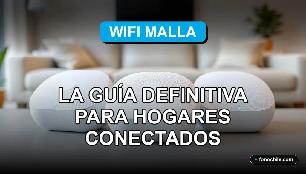 Sistema de wifi malla en un hogar moderno en Chile, mostrando cobertura total sin interrupciones.