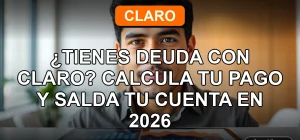 Persona calculando su deuda y plan de pago con Claro para saldar su cuenta en el año 2026.
