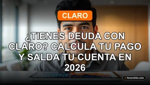Persona calculando su deuda y plan de pago con Claro para saldar su cuenta en el año 2026.
