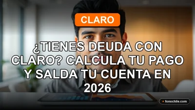 Persona calculando su deuda y plan de pago con Claro para saldar su cuenta en el año 2026.