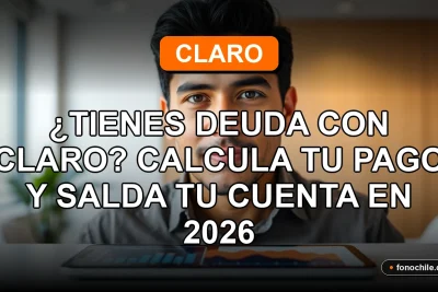 Persona calculando su deuda y plan de pago con Claro para saldar su cuenta en el año 2026.