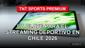 Suscripción a TNT Sports Premium en una tablet sobre escritorio moderno en Chile