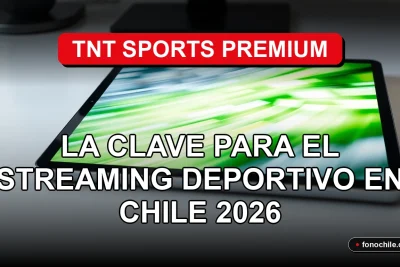 Suscripción a TNT Sports Premium en una tablet sobre escritorio moderno en Chile